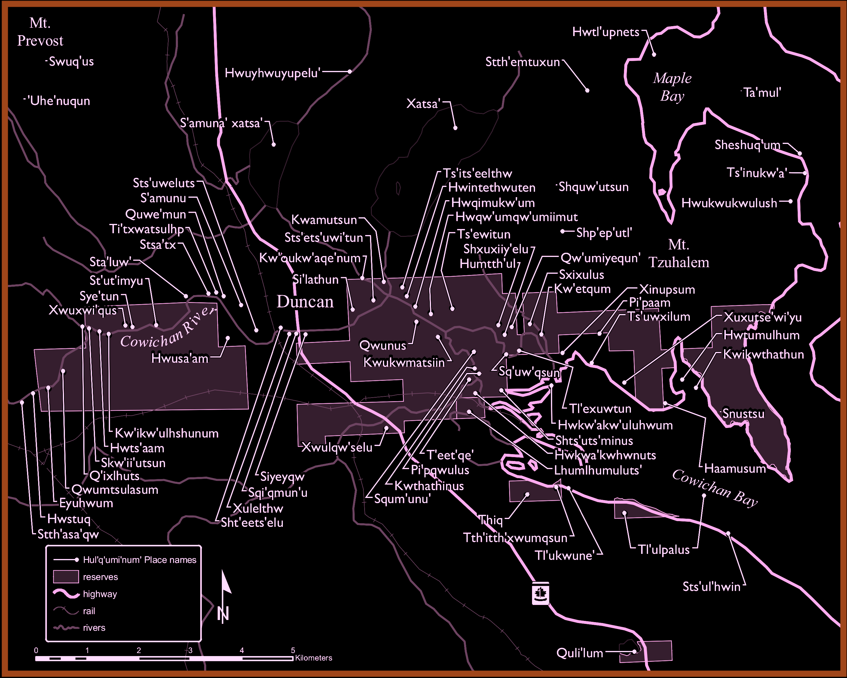 A1-2005: Hul’q’umi’num’ snuhuwmuhw (Place Names)